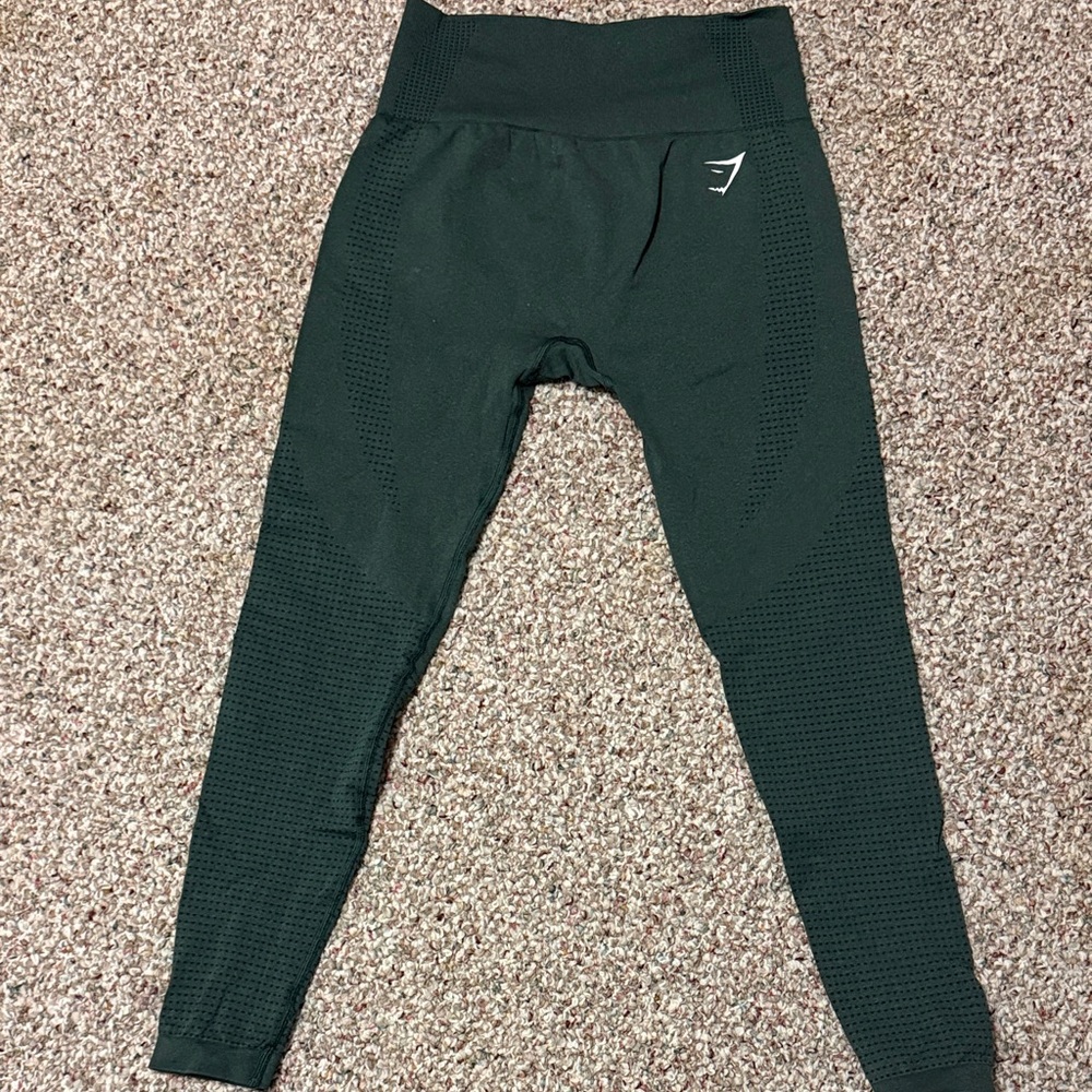 Gymshark Dark Green High-Waist Seamless Leggings